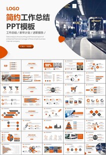 时尚地铁公交会议报告PPT模板