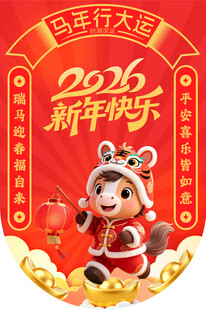 马年吊旗 新年海报 挂布