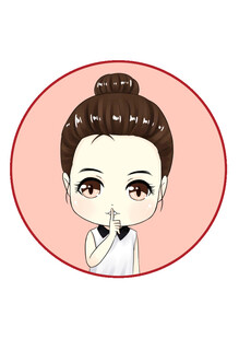 可爱丸子头卡通女孩形象Q版