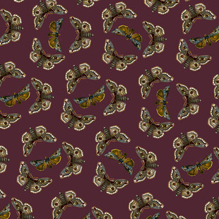 紫色底多彩花纹图案