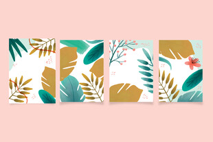 热带植物矢量装饰画