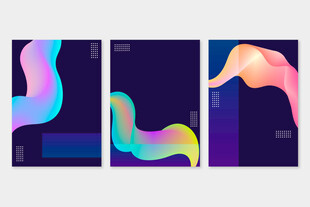 流体渐变艺术装饰矢量图案