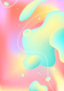 梦幻流体渐变色彩矢量背景图