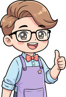 眼镜绅士服务员