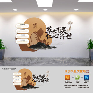 古典中医宣传文化墙