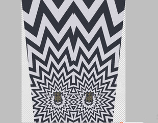 黑白几何图案猫头鹰装饰画