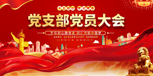 党支部党员大会背景