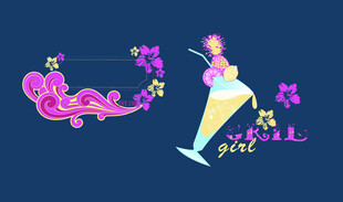 梦幻香槟杯与奇幻元素