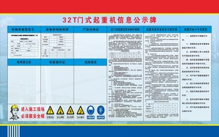 起重机信息公示牌
