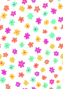 多彩小花无缝图案背景