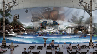 水上乐园欢乐游玩场景