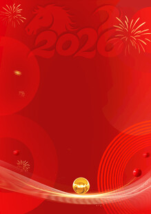 2026马年喜庆红色背景图