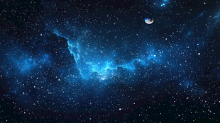 蓝色星空图