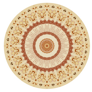 圆形精美花纹地毯图案