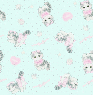 可爱猫咪图案的清新背景