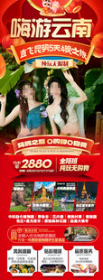 新年春节云西双版纳旅游海报
