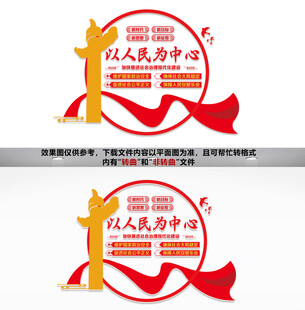 以人民为中心文化墙
