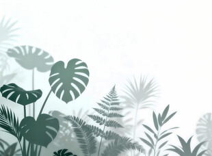 雾气磨砂膜效果绿植贴图