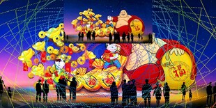 传统花灯彩灯效果图