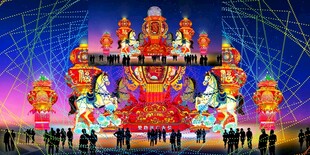 传统花灯彩灯效果图