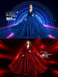 华丽舞台礼服海报