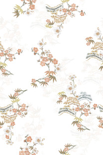 中式花鸟图案纹理背景