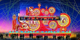 传统花灯彩灯效果图