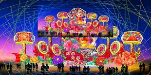 传统花灯彩灯效果图