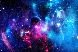 炫彩星空旋涡背景