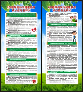 糖尿病防治健康教育核心信息展架