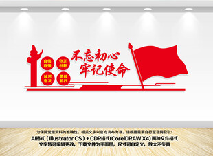 不忘初心牢记使命党建文化墙