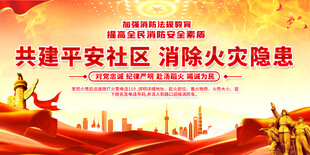 共建平安社区消除火灾隐患标语展