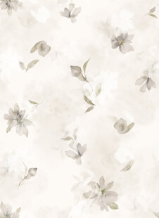 淡雅花卉图案墙纸
