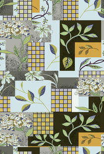 几何植物图案拼接纹理