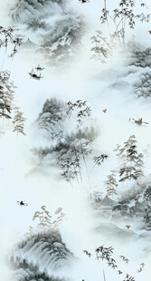 水墨山水风景图案
