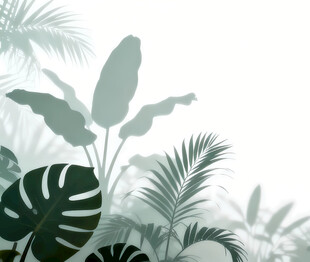 雾气磨砂膜效果绿植贴图