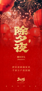 喜庆除夕夜海报