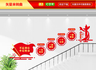 党支部楼梯文化墙