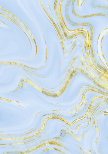 淡蓝金纹大理石纹理图案