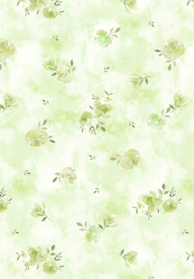 清新淡绿花卉图案背景