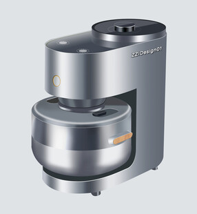 时尚银色多功能厨房电器PS绘制