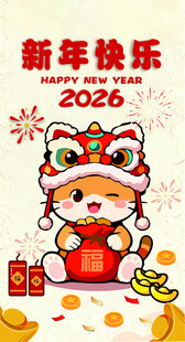 虎年萌娃贺岁图