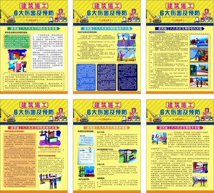 建筑施工6大伤害及预防挂图