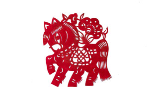 马年剪纸