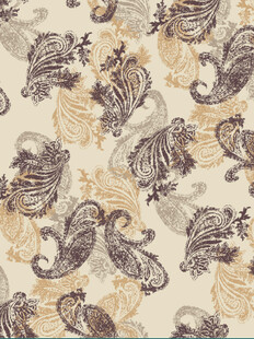 复古腰果花花纹图案