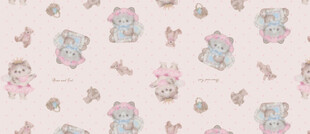 可爱卡通动物图案背景