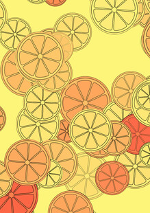 柑橘水果图案背景设计