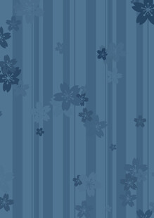 蓝色条纹花朵图案背景