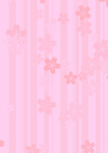 粉色条纹底樱花图案背景