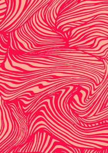 粉色线条抽象波浪纹理图案